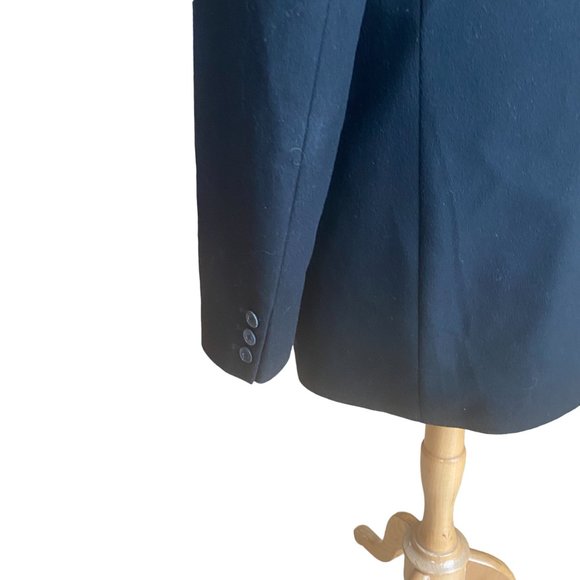 Lands End Wool Cashmere Blazer Black Oversized Academia Career Old Money-10T - Picture 10 of 12